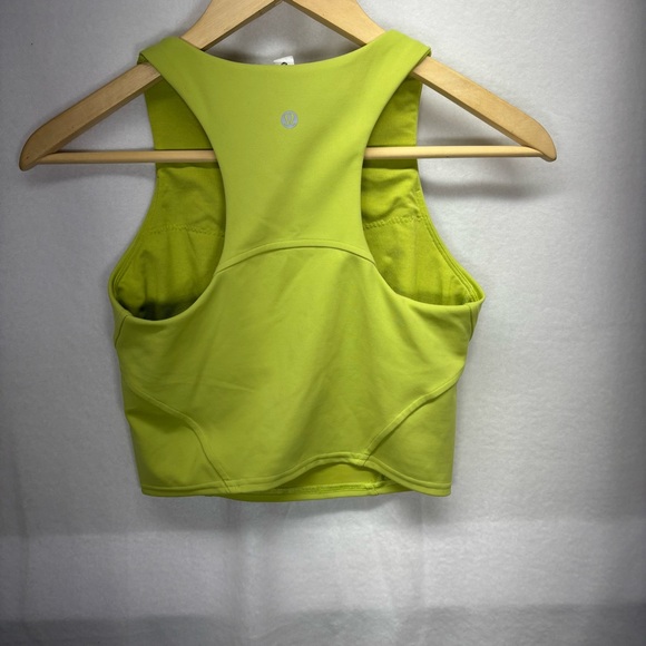 Lululemon Align High Neck Tank Top Crop Lime Green Size 4 - Picture 6 of 6